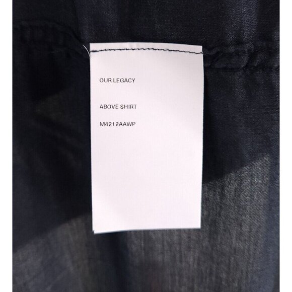 Our Legacy Angel of Wisconsin Above Shirt Size 52, US 42 Large Mens Black NWT - Picture 13 of 16